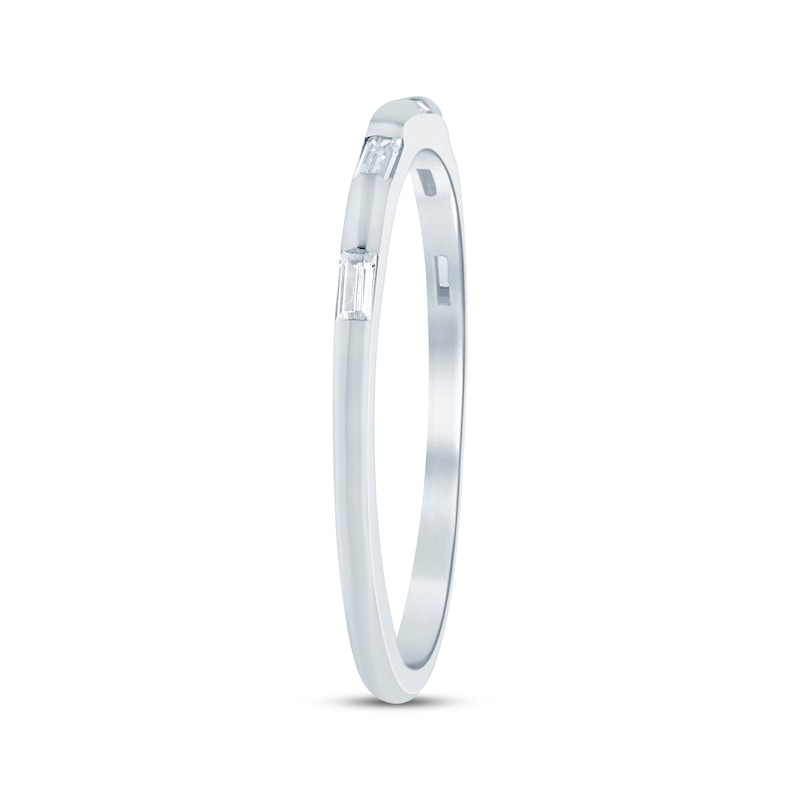 Main Image 2 of Now + Forever Baguette-Cut Diamond Five-Stone Anniversary Ring 1/5 ct tw 10K White Gold