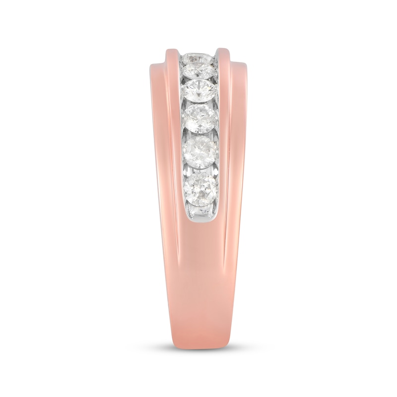 Main Image 2 of Now + Forever Men's Diamond Wedding Band 1 ct tw 10K Rose Gold