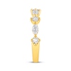 Thumbnail Image 2 of Now + Forever Lab-Grown Diamonds Marquise & Round-Cut Anniversary Ring 1 ct tw 14K Yellow Gold