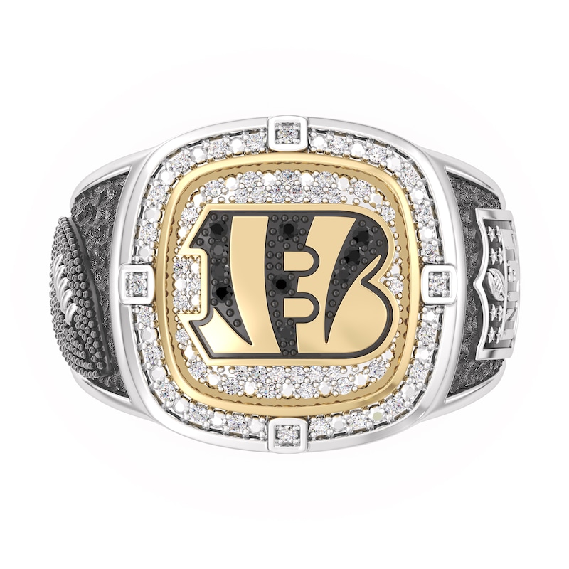 Main Image 1 of True Fans Cincinnati Bengals Championship Ring Sterling Silver & 10K Yellow Gold Ring