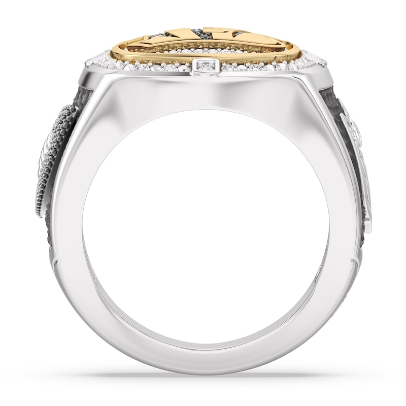 Main Image 2 of True Fans Cincinnati Bengals Championship Ring Sterling Silver & 10K Yellow Gold Ring