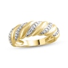 Thumbnail Image 1 of STUDIO BY KAY Diamond Croissant Ring 1/6 ct tw 10K Yellow Gold