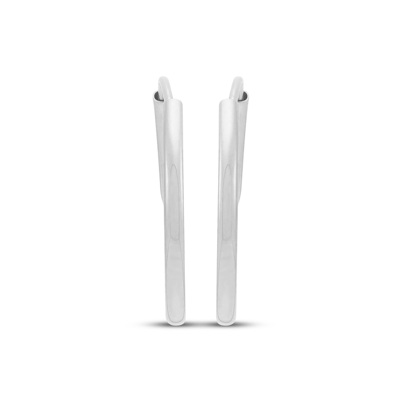 Main Image 2 of Polished Endless Hoop Earrings 14K White Gold 13mm