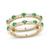 Thumbnail Image 1 of Now + Forever Natural Emerald & Diamond Enhancer Ring 1/5 ct tw 14K Yellow Gold