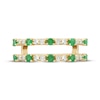 Thumbnail Image 3 of Now + Forever Natural Emerald & Diamond Enhancer Ring 1/5 ct tw 14K Yellow Gold