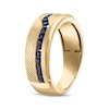 Thumbnail Image 2 of Now + Forever Men's Blue Sapphire Wedding Band 10K Yellow Gold