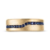 Thumbnail Image 3 of Now + Forever Men's Blue Sapphire Wedding Band 10K Yellow Gold