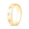 Thumbnail Image 2 of Now + Forever Men's Cross Imprint Wedding Band 10K Yellow Gold 5.9mm