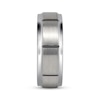 Thumbnail Image 2 of Now + Forever Men's Brushed Brick Pattern Wedding Band Tungsten Carbide 8mm