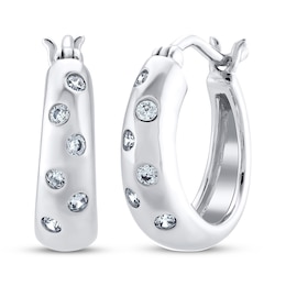 STUDIO BY KAY Diamond Scatter Hoop Earrings 1/6 ct tw Sterling Silver