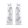 Thumbnail Image 2 of STUDIO BY KAY Diamond Scatter Hoop Earrings 1/6 ct tw Sterling Silver