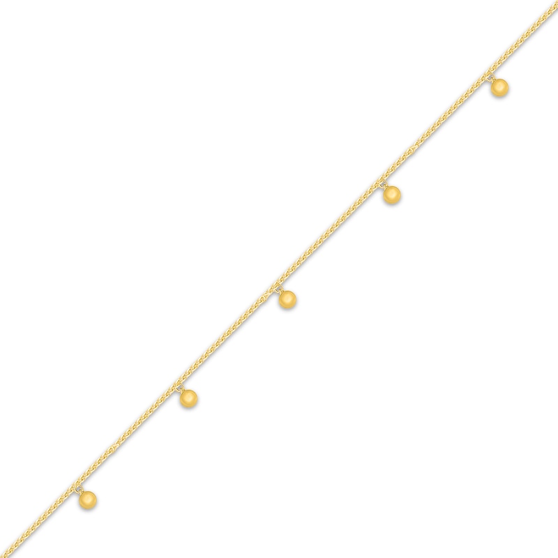 Main Image 2 of Sneaker Bling Ball Dangle Heel Chain 14K Yellow Gold-Plated Sterling Silver