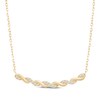 Thumbnail Image 1 of Diamond Twist Curve Necklace 1/6 ct tw 10K Yellow Gold 18&quot;