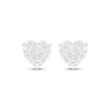Thumbnail Image 2 of Diamond Heart Stud Earrings 1/20 ct tw Sterling Silver