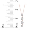 Thumbnail Image 7 of Multi-Diamond Quad Teardrop Necklace 1/5 ct tw 10K Rose Gold 18&quot;