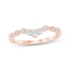 Thumbnail Image 1 of Now + Forever Diamond Milgrain Contour Anniversary Ring 1/4 ct tw 10K Rose Gold