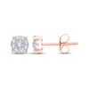 Thumbnail Image 1 of Multi-Diamond Circle Stud Earrings 1/4 ct tw 10K Rose Gold