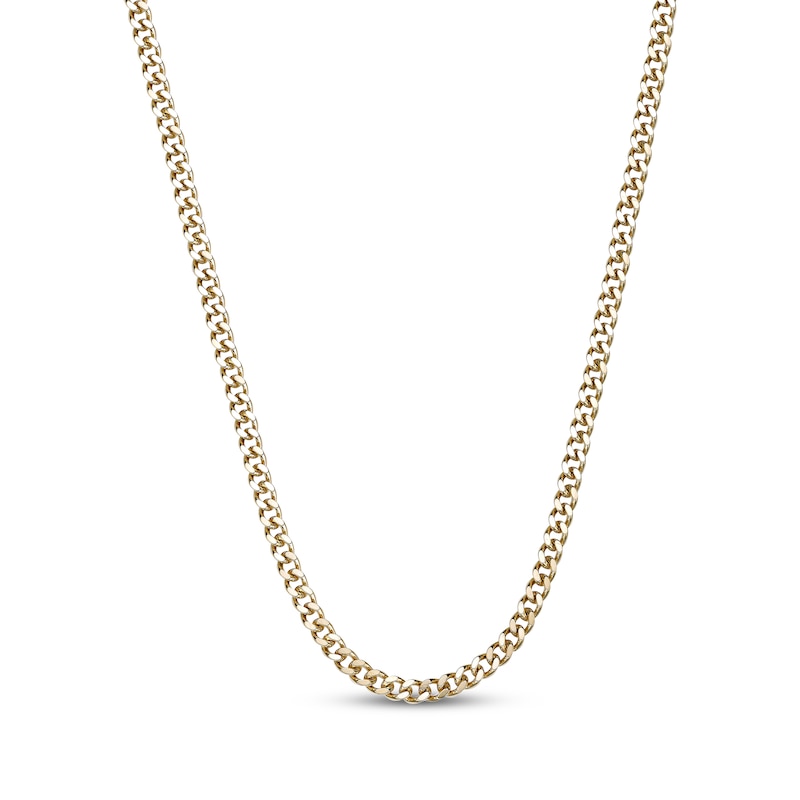 Main Image 1 of Curb Chain Necklace 6mm Yellow Ion-Plated Solid Stainless Steel 24&quot;
