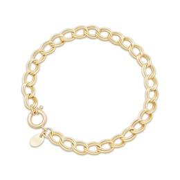 Charmed Memories Double Link Bracelet 3.9mm Hollow 10K Yellow Gold 7.5"