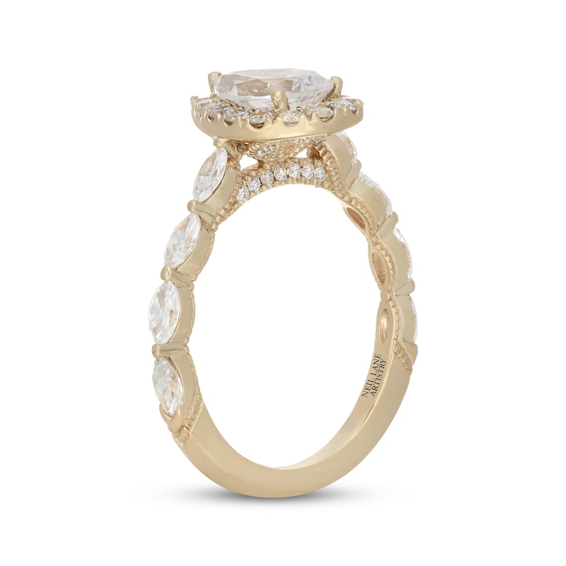 Main Image 2 of Neil Lane Artistry Pear-Shaped Lab-Grown Diamond Engagement Ring 2 ct tw 14K Yellow Gold