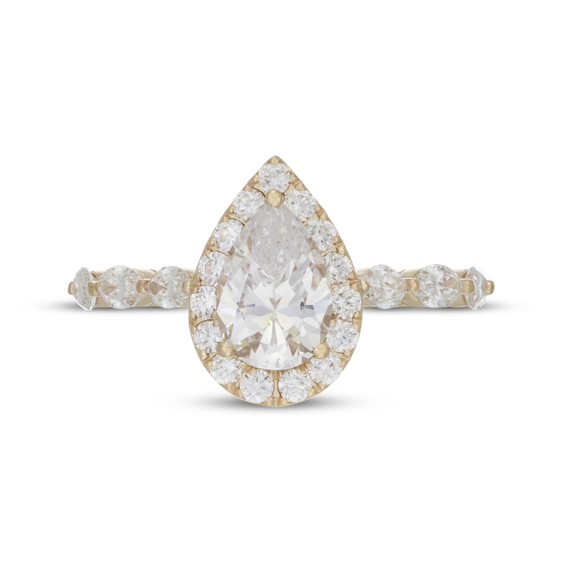 Main Image 3 of Neil Lane Artistry Pear-Shaped Lab-Grown Diamond Engagement Ring 2 ct tw 14K Yellow Gold