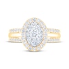 Thumbnail Image 3 of Now + Forever Multi-Diamond Oval Halo Engagement Ring 1 ct tw 14K Yellow Gold