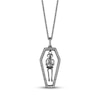 Thumbnail Image 1 of Disney Treasures Hocus Pocus Diamond Skeleton Dangle Necklace 1/6 ct tw Black Rhodium-Plated Sterling Silver 19&quot;