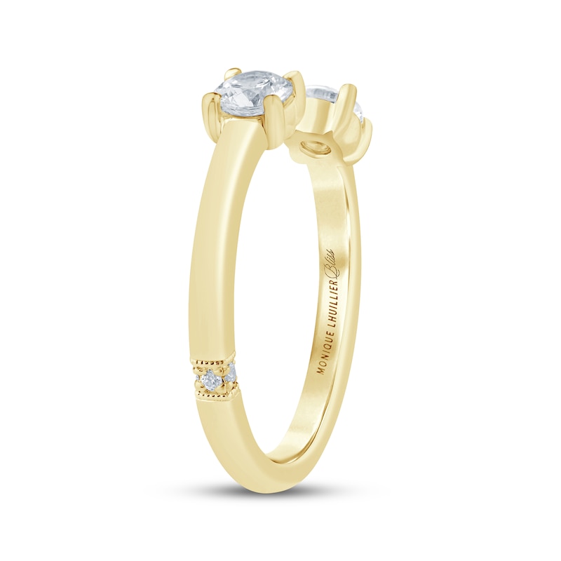 Main Image 2 of Monique Lhuillier Bliss Lab-Grown Diamond Cuff Wedding Band 1/2 ct tw 18K Yellow Gold