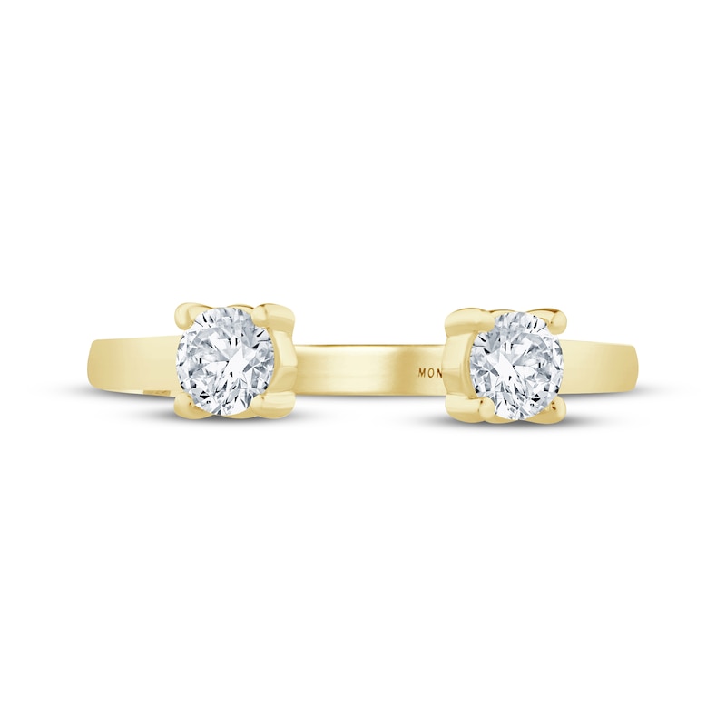 Main Image 4 of Monique Lhuillier Bliss Lab-Grown Diamond Cuff Wedding Band 1/2 ct tw 18K Yellow Gold