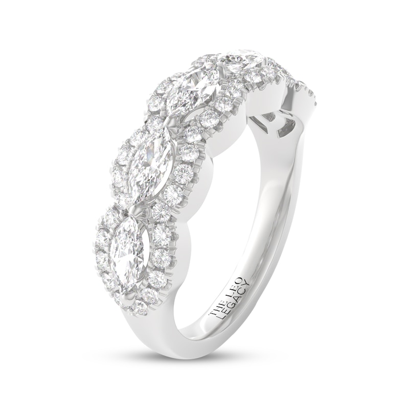 Main Image 2 of THE LEO Legacy Lab-Grown Diamond Marquise-Cut Anniversary Ring 1-1/2 ct tw 14K White Gold