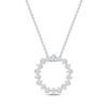 Thumbnail Image 1 of Diamond Squiggle Circle Necklace 1/3 ct tw 10K White Gold 18&quot;