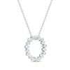 Thumbnail Image 2 of Diamond Squiggle Circle Necklace 1/3 ct tw 10K White Gold 18&quot;