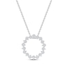 Thumbnail Image 3 of Diamond Squiggle Circle Necklace 1/3 ct tw 10K White Gold 18&quot;