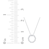 Thumbnail Image 5 of Diamond Squiggle Circle Necklace 1/3 ct tw 10K White Gold 18&quot;