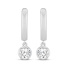 Thumbnail Image 2 of KAY Lab-Grown Diamonds Solitaire Dangle Hoop Earrings 1/2 ct tw 10K White Gold (F/SI2)