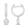 Thumbnail Image 3 of KAY Lab-Grown Diamonds Solitaire Dangle Hoop Earrings 1/2 ct tw 10K White Gold (F/SI2)