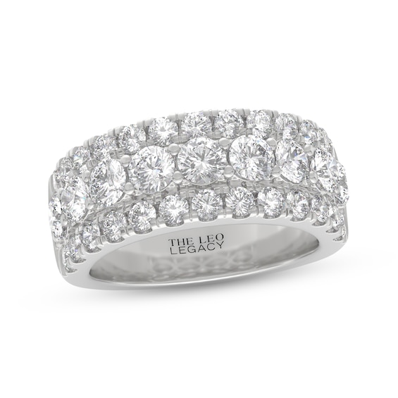THE LEO Legacy Lab-Grown Diamond Three-Row Anniversary Ring 3 ct tw 14K White Gold
