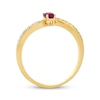 Thumbnail Image 3 of Le Vian Oval-Cut Ruby Ring 1/10 ct tw Diamonds 14K Honey Gold