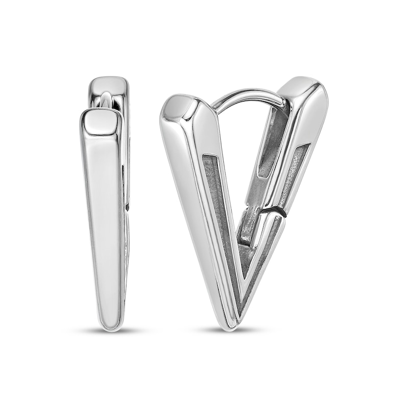 Main Image 1 of Men's Triangle Hoop Earrings Stainless Steel