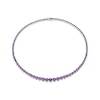 Thumbnail Image 1 of STUDIO BY KAY Amethyst Graduated Line Necklace Sterling Silver 18"