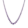 Thumbnail Image 2 of STUDIO BY KAY Amethyst Graduated Line Necklace Sterling Silver 18"