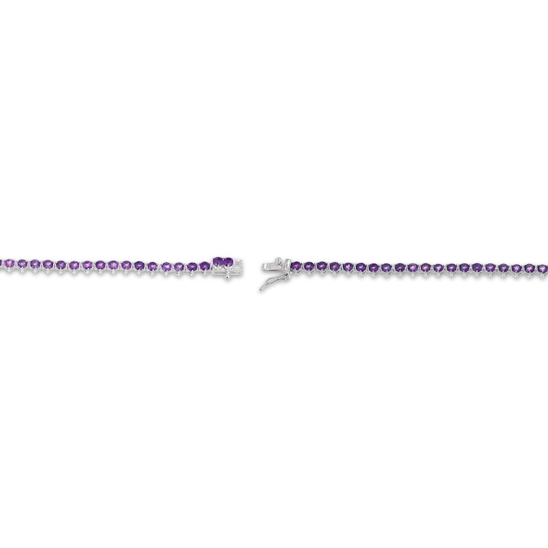 Main Image 4 of STUDIO BY KAY Amethyst Graduated Line Necklace Sterling Silver 18"