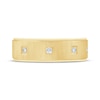 Thumbnail Image 3 of Now + Forever Diamond Five-Stone Satin Finish Wedding Band 1/8 ct tw 10K Yellow Gold