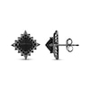 Thumbnail Image 1 of Ink & Ice Black Onyx & Black Diamond Stud Earrings 1/5 ct tw Black Rhodium Sterling Silver