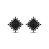 Thumbnail Image 2 of Ink & Ice Black Onyx & Black Diamond Stud Earrings 1/5 ct tw Black Rhodium Sterling Silver