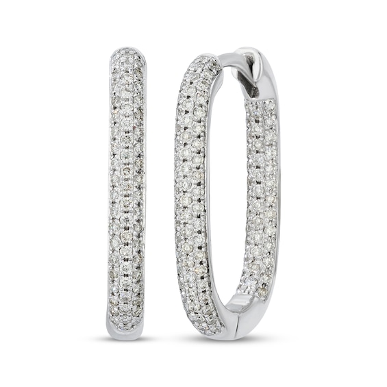 Le Vian Diamond Inside-Out Hoop Earrings 3/8 ct tw 14K Vanilla Gold