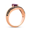 Thumbnail Image 3 of Le Vian Pear-Shaped Rhodolite Garnet Contour Ring 3/8 ct tw Diamonds 14K Strawberry Gold
