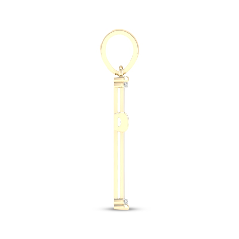 Main Image 3 of KAY Lab-Grown Diamonds Men's Cross Charm 1/3 ct tw 10K Yellow Gold
