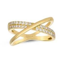 Le Vian Kiss Collection Diamond Crossover Ring 3/8 ct tw 14K Honey Gold
