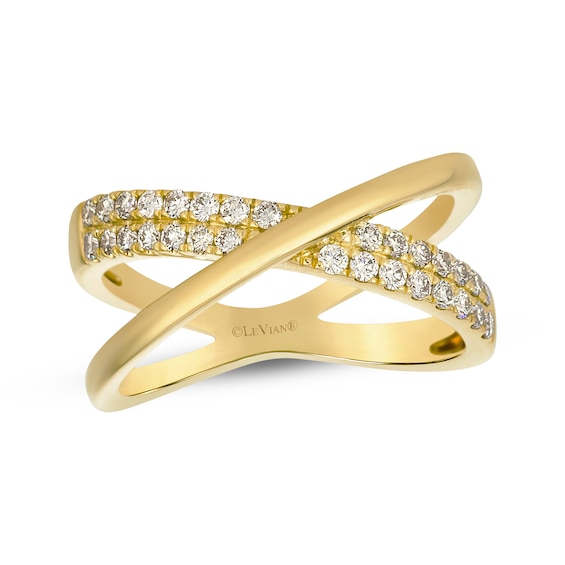 Le Vian Kiss Collection Diamond Crossover Ring 3/8 ct tw 14K Honey Gold